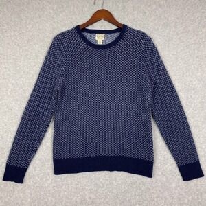 J. Crew Sweater Mens M Blue Merino Rugged Crewneck Pullover